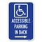 Signmission Accessible Parking on Right Arrow With Heavy-Gauge Aluminum Sign, 12" x 18", A-1218-24355 A-1218-24355 - alternate 1